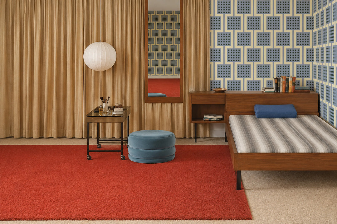 Block Party - Periwinkle Blue Wallpaper