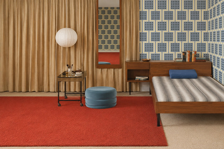 Block Party - Periwinkle Blue Wallpaper
