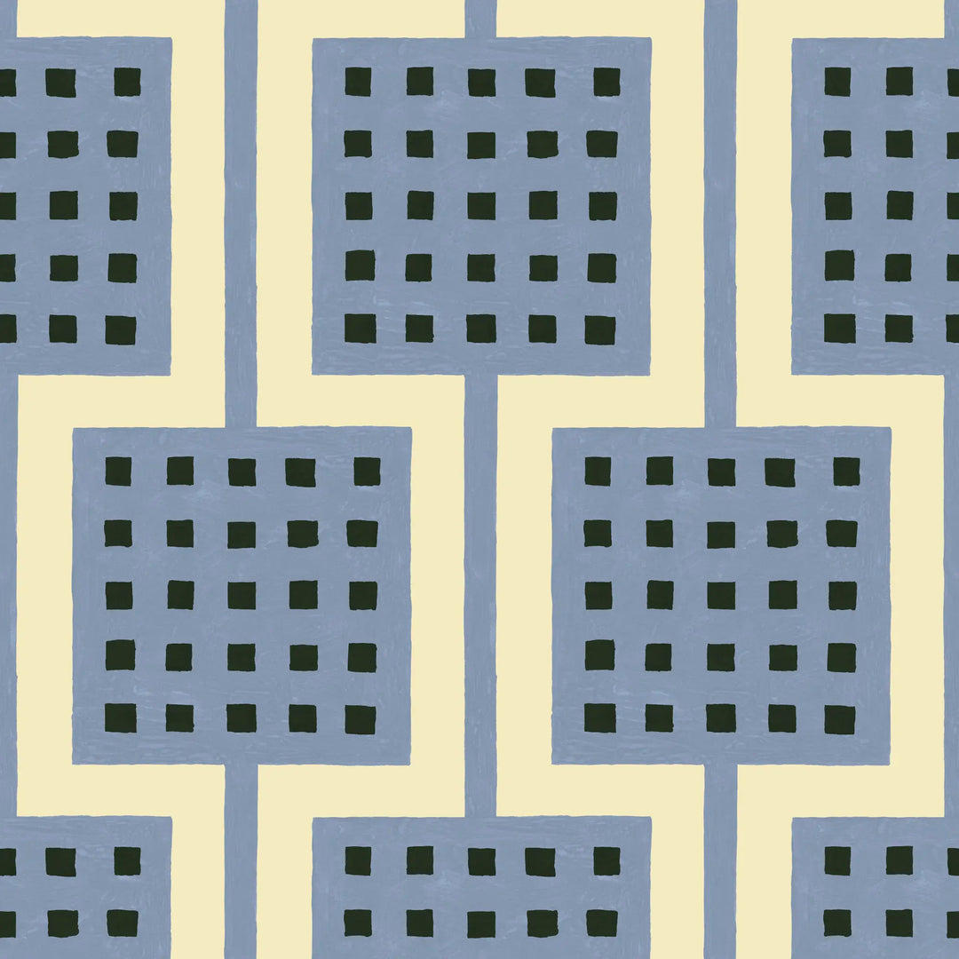Block Party - Periwinkle Blue Wallpaper