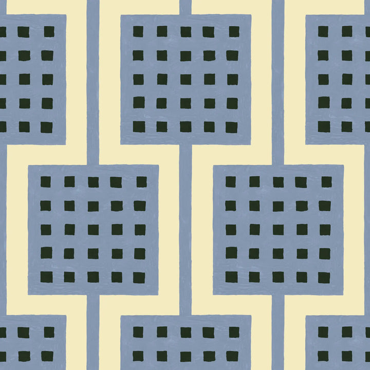 Block Party - Periwinkle Blue Wallpaper