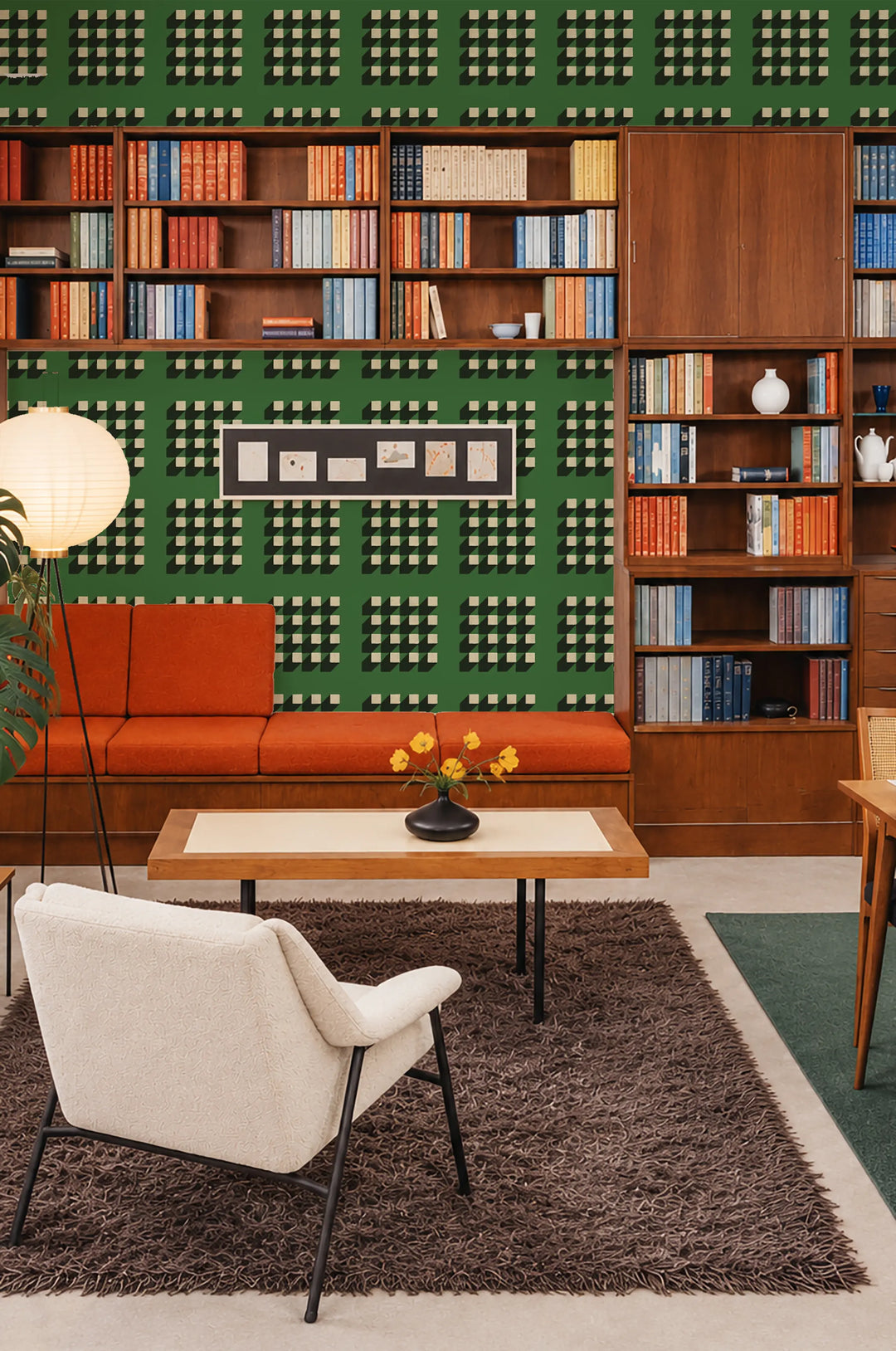 Cubed - Emerald Green Wallpaper