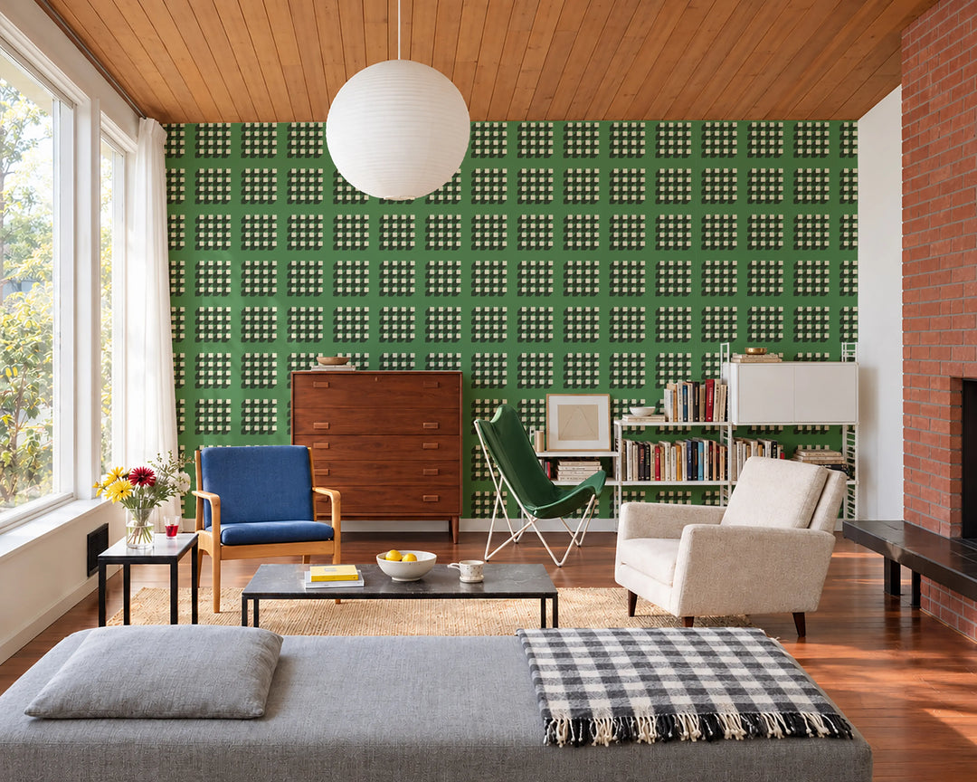 Cubed - Emerald Green Wallpaper
