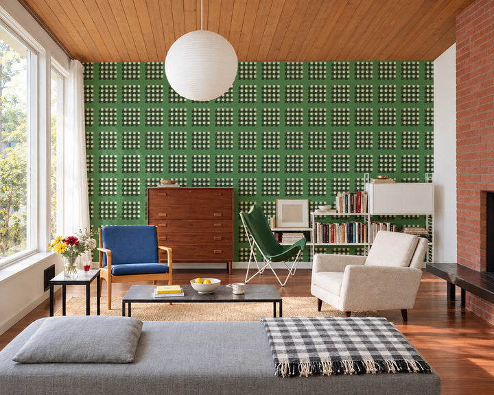 Cubed - Emerald Green Wallpaper