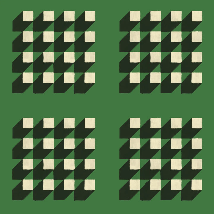 Cubed - Emerald Green Wallpaper