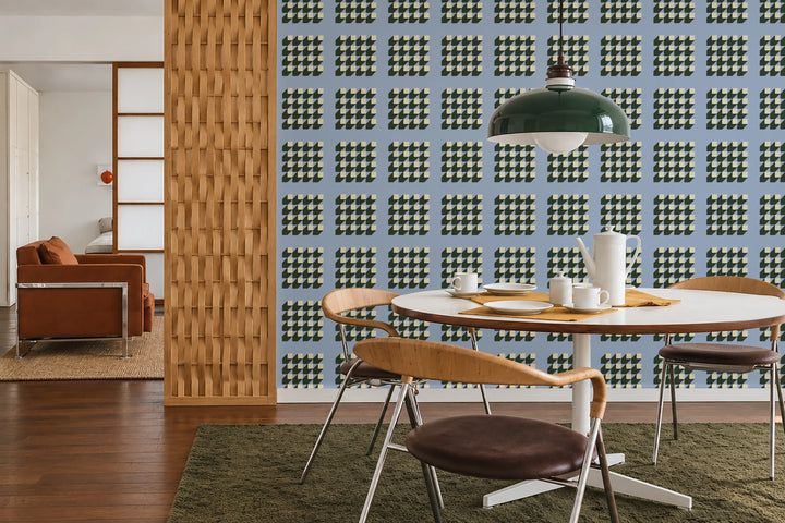 Cubed - Periwinkle Blue Wallpaper