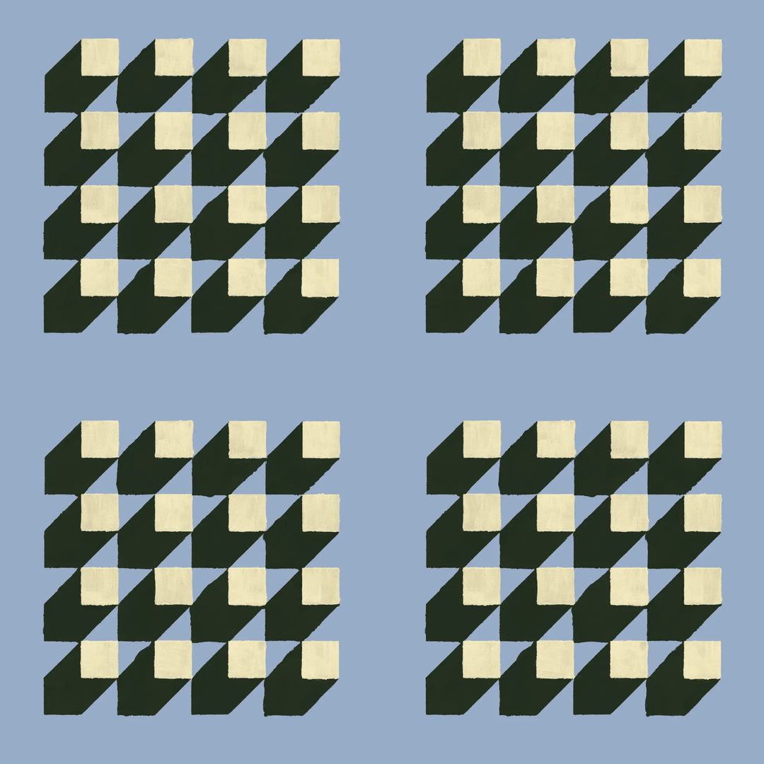 Cubed - Periwinkle Blue Wallpaper