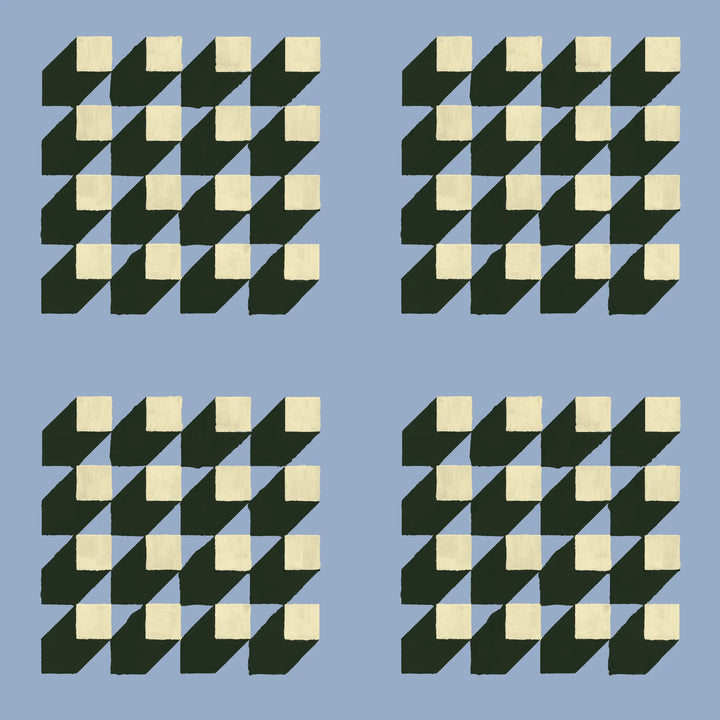 Cubed - Periwinkle Blue Wallpaper