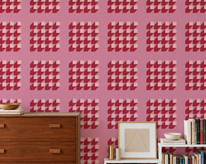 Cubed - Strawberry Wallpaper