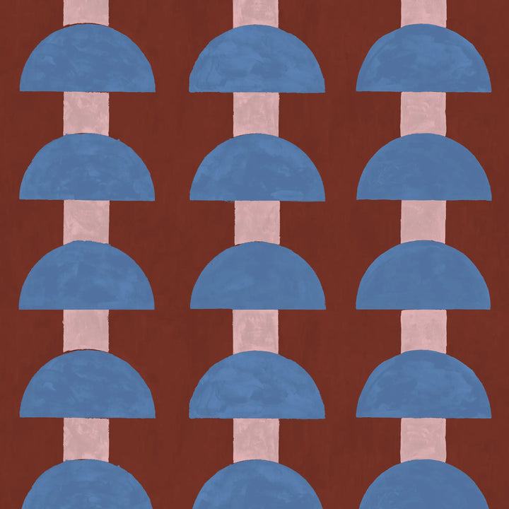 Mop Top - Blue Merlot Wallpaper