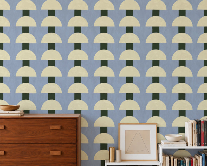 Mop Top - Periwinkle Blue Wallpaper