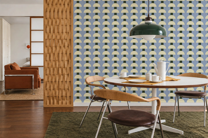 Mop Top - Periwinkle Blue Wallpaper