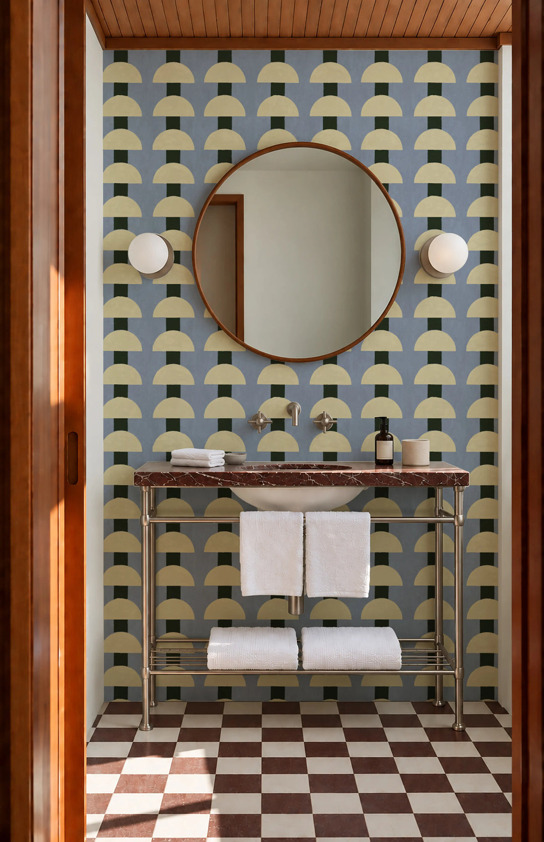 Mop Top - Periwinkle Blue Wallpaper