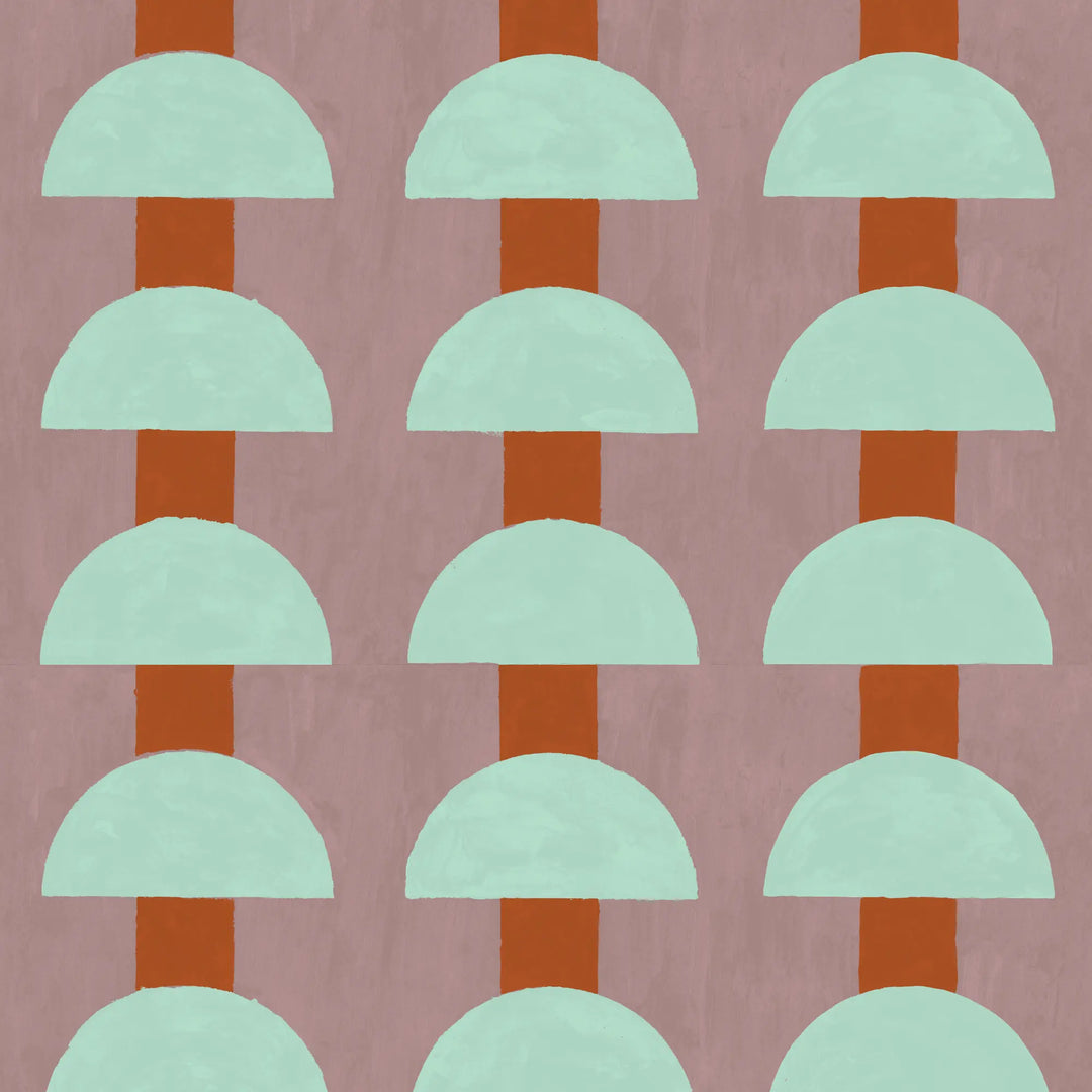 Mop Top - Zest Mauve Wallpaper