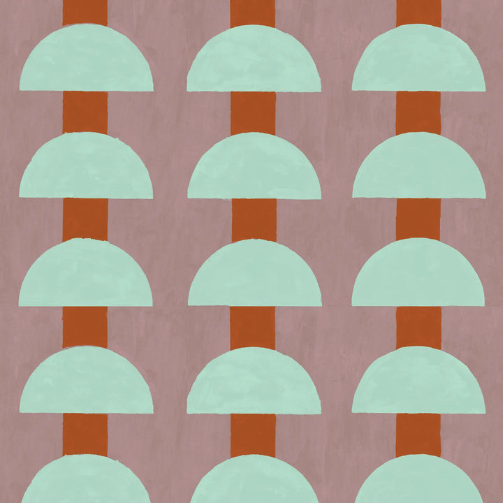 Mop Top - Zest Mauve Wallpaper