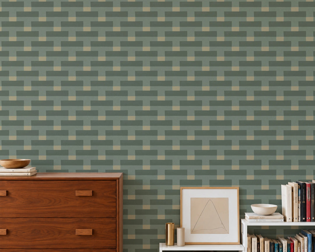 Over Under - Dried Sage Wallpaper
