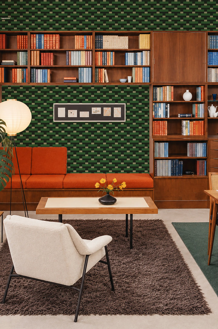 Over Under - Emerald Green Wallpaper
