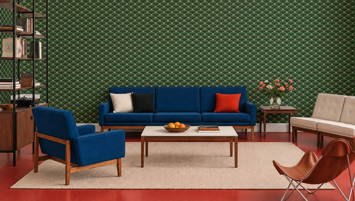 Over Under - Emerald Green Wallpaper