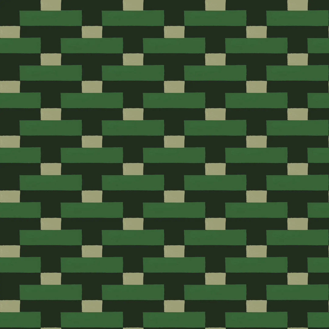 Over Under - Emerald Green Wallpaper