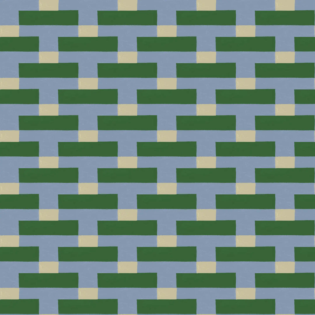 Over Under - Emerald Periwinkle Wallpaper