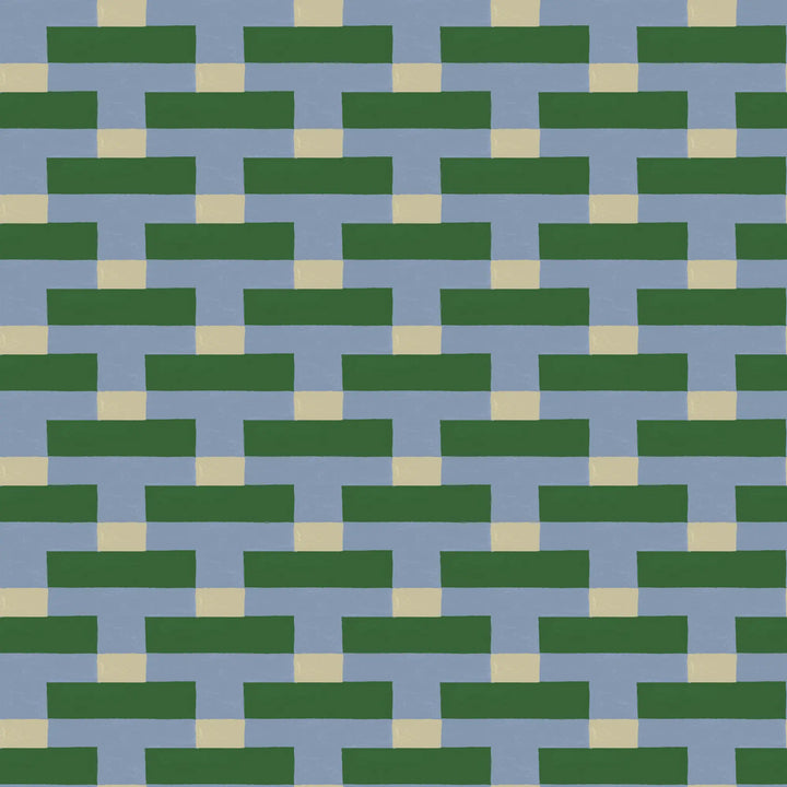 Over Under - Emerald Periwinkle Wallpaper