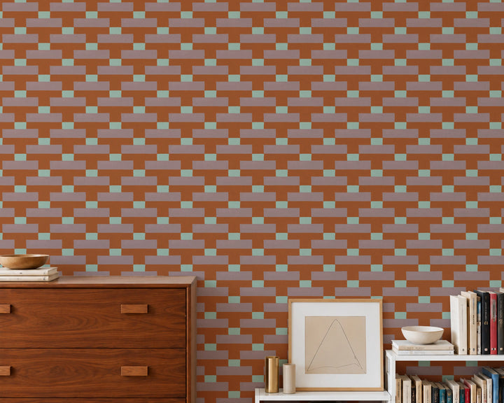 Over Under - Zest Mauve Wallpaper