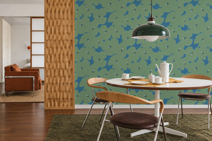 Pressed Poppies - Blueway Wallpaper