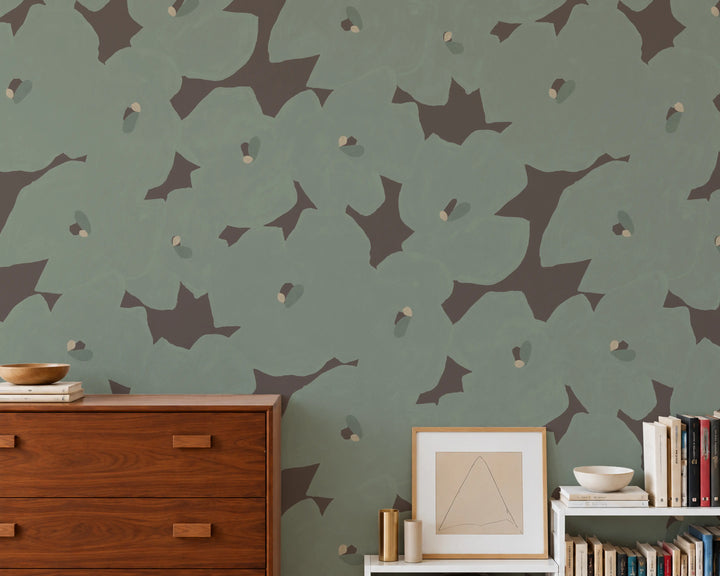 Pressed Poppies - Deep Tone Wallpaper