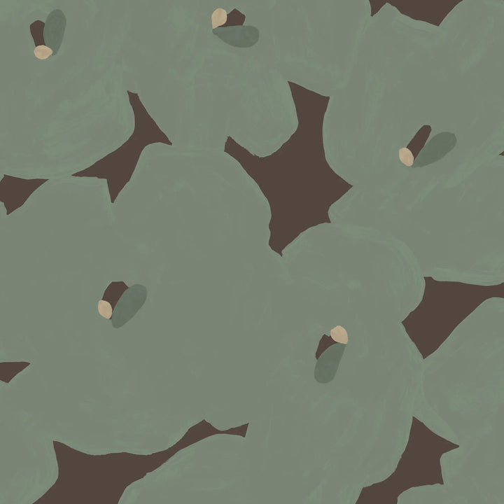 Pressed Poppies - Deep Tone Wallpaper