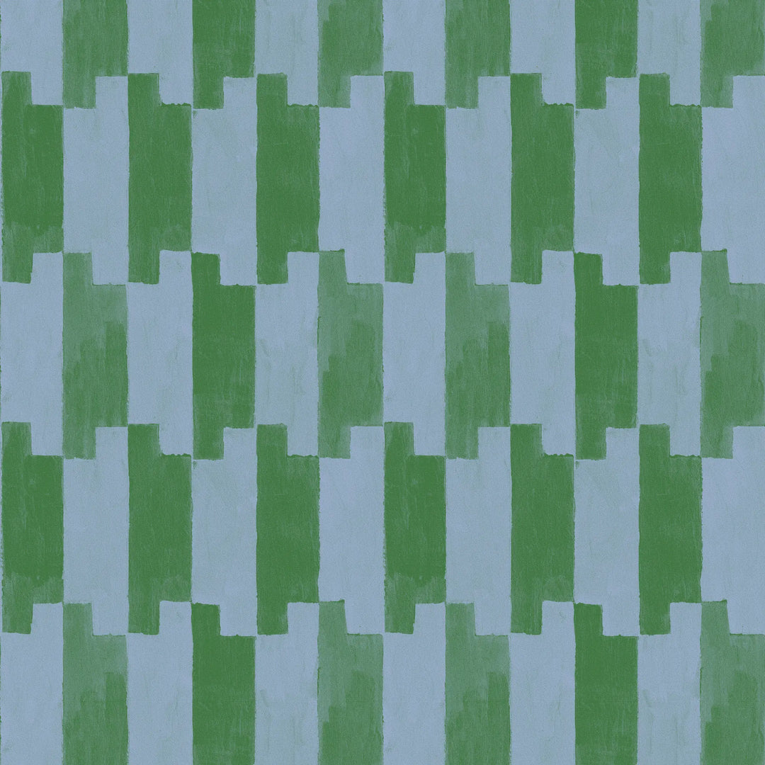 Tally Up - Emerald Periwinkle Wallpaper