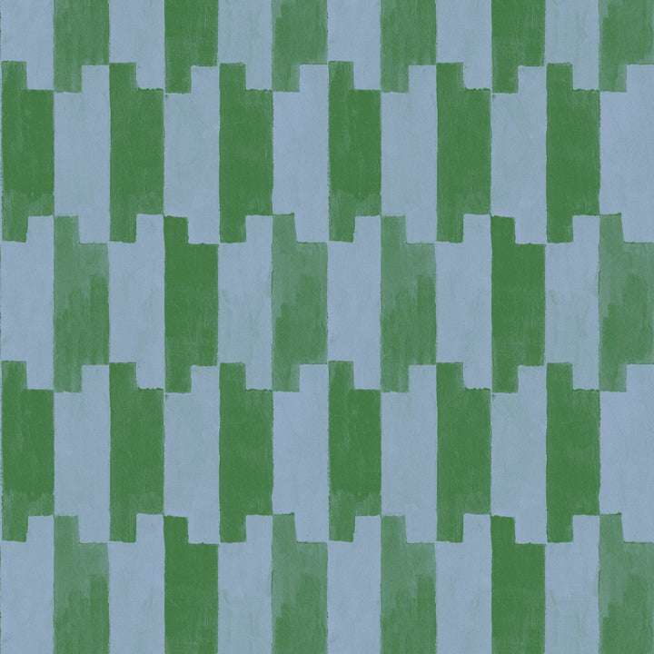 Tally Up - Emerald Periwinkle Wallpaper