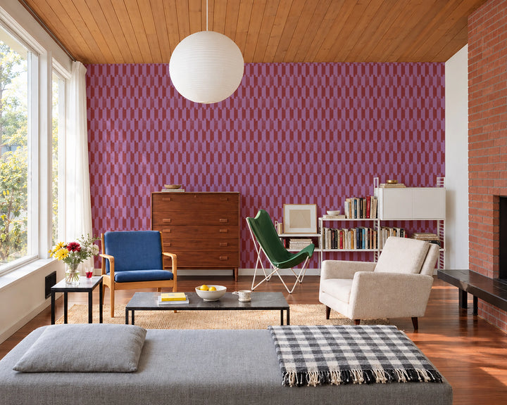 Tally Up - Pink Berry Wallpaper