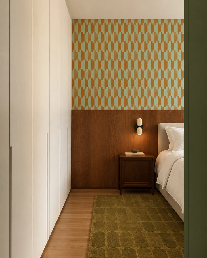 Tally Up - Teal Spice Wallpaper