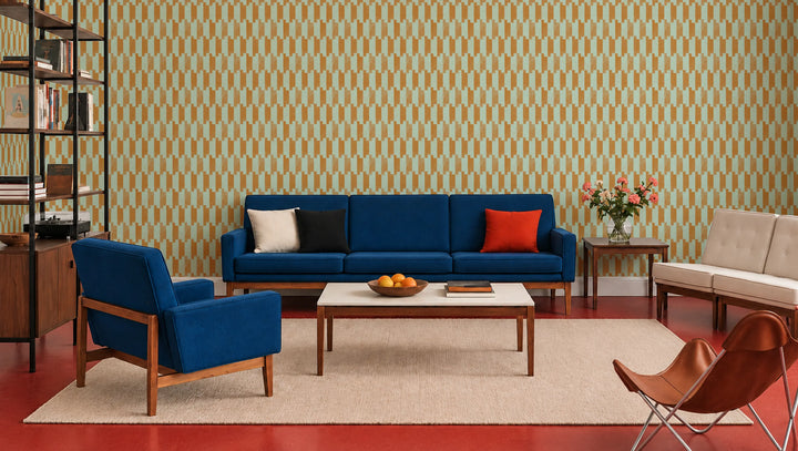Tally Up - Teal Spice Wallpaper