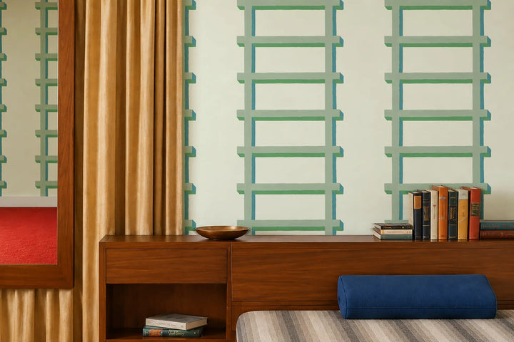 Tree House - Blue Greens Wallpaper