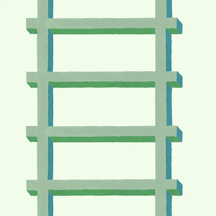 Tree House - Blue Greens Wallpaper