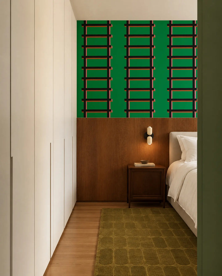 Tree House - Electric Green Wallpaper
