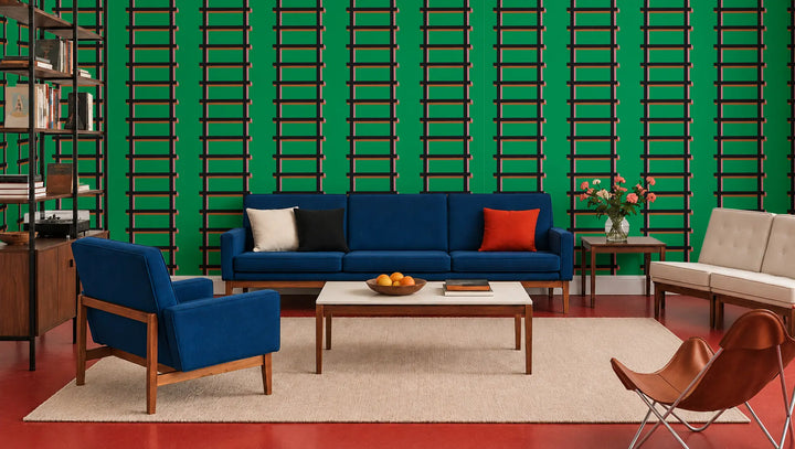 Tree House - Electric Green Wallpaper
