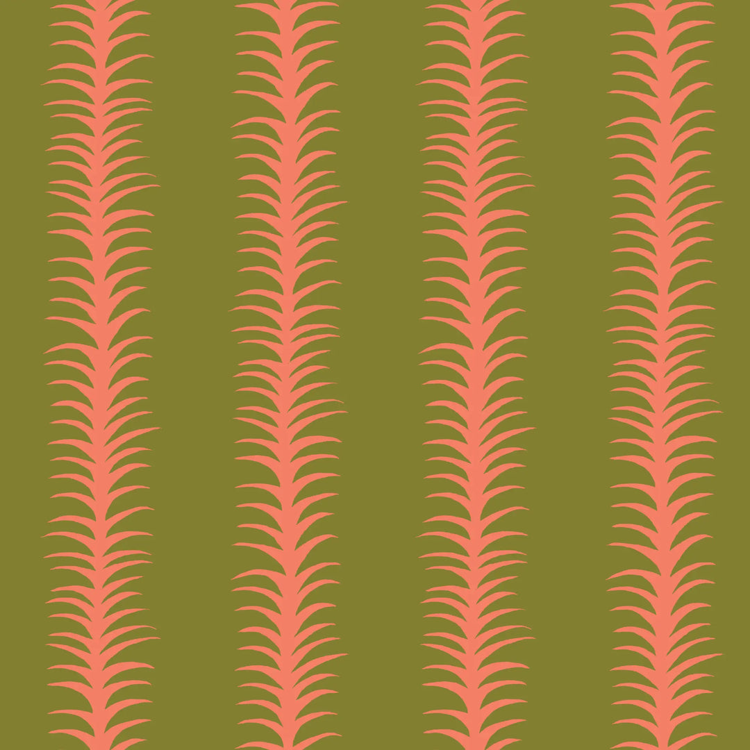 Wink Stripes - Avocado Wallpaper