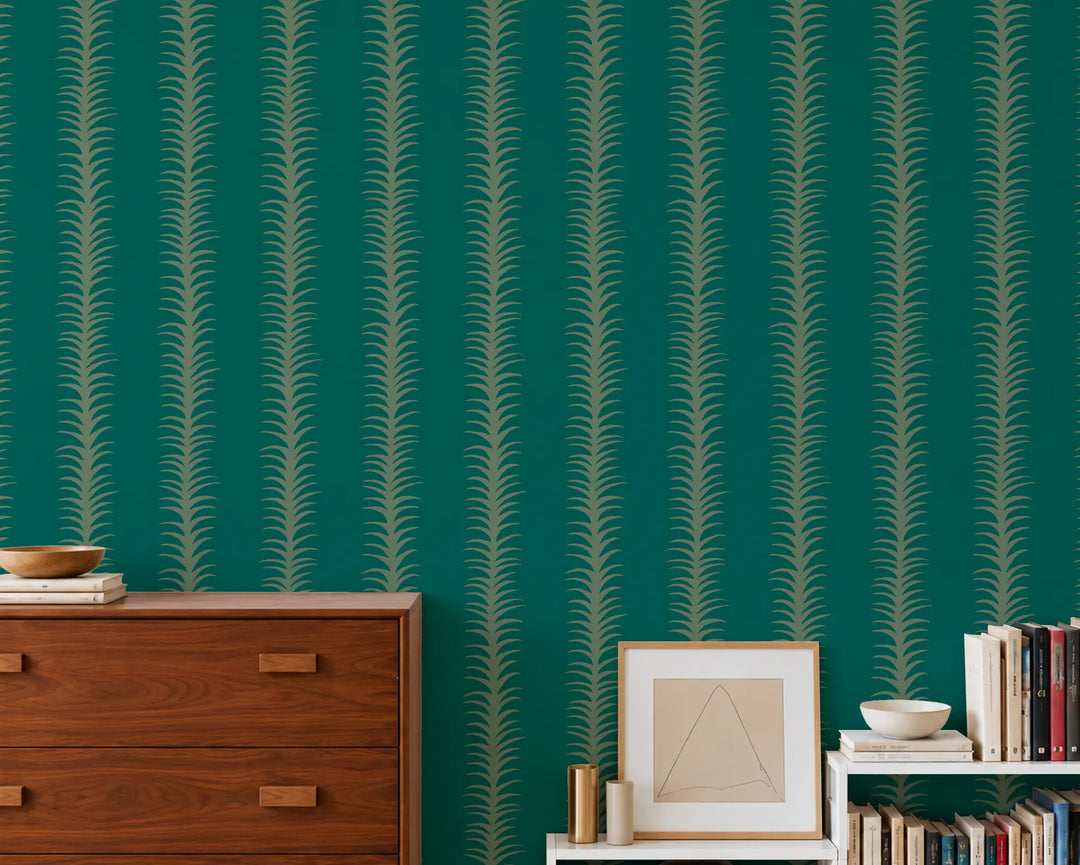 Wink Stripes - Jewel Green Wallpaper