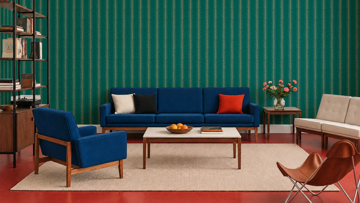 Wink Stripes - Jewel Green Wallpaper