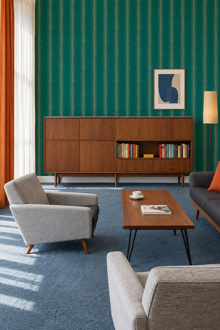 Wink Stripes - Jewel Green Wallpaper