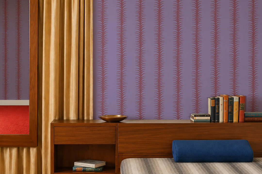 Wink Stripes - Purple Shadow Wallpaper