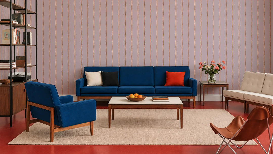 Zipped - Mauve Pink Wallpaper