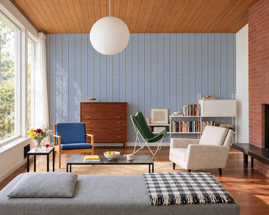 Zipped - Periwinkle Blue Wallpaper