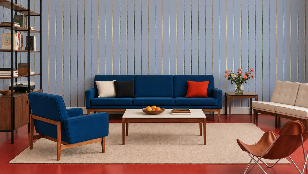 Zipped - Periwinkle Blue Wallpaper