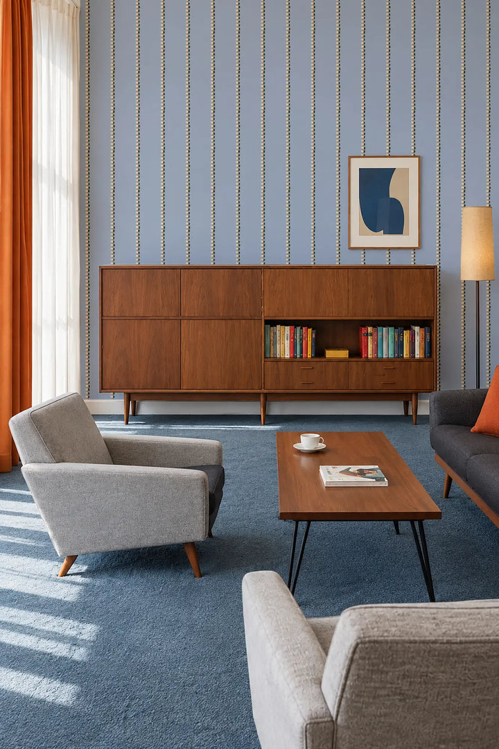 Zipped - Periwinkle Blue Wallpaper