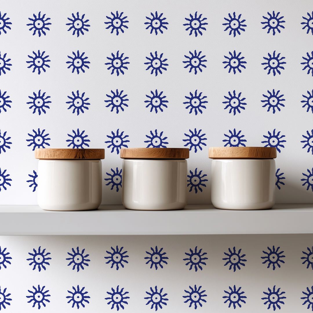Here Comes the Sun - Blue Wallpaper by August Table