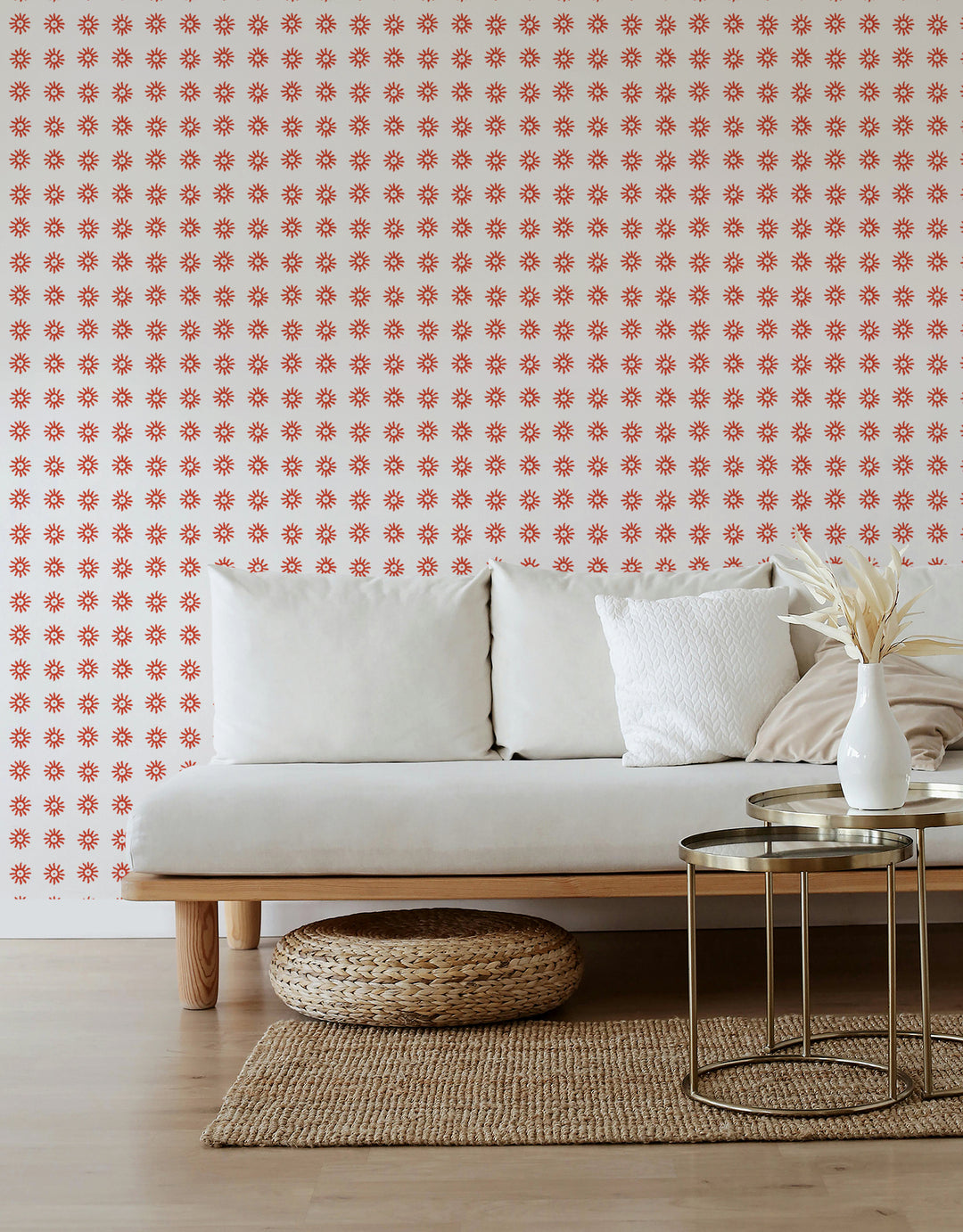 Here Comes the Sun - Cardinal Red Wallpaper by August Table