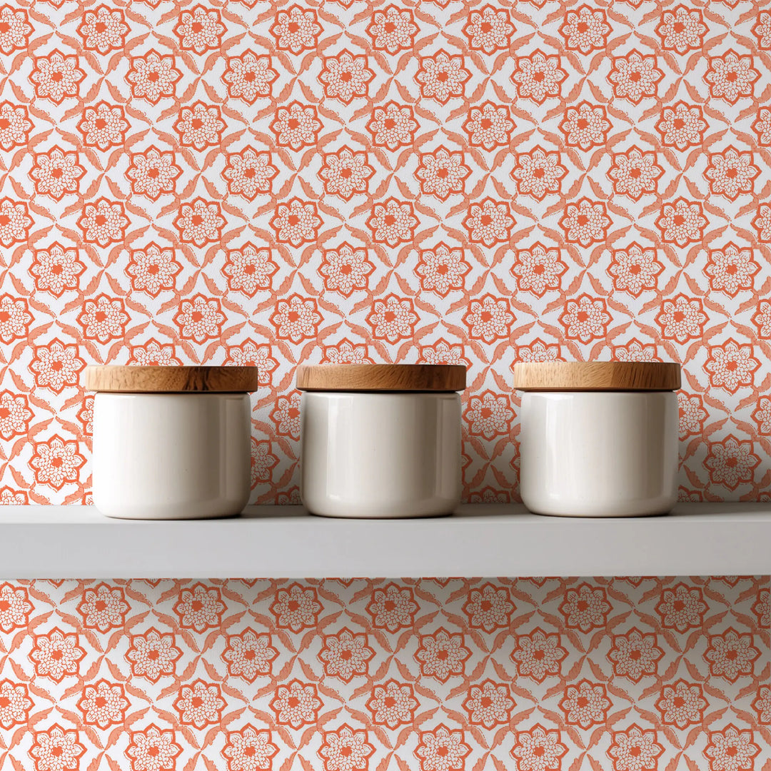 Seraphim - Orange Wallpaper by August Table