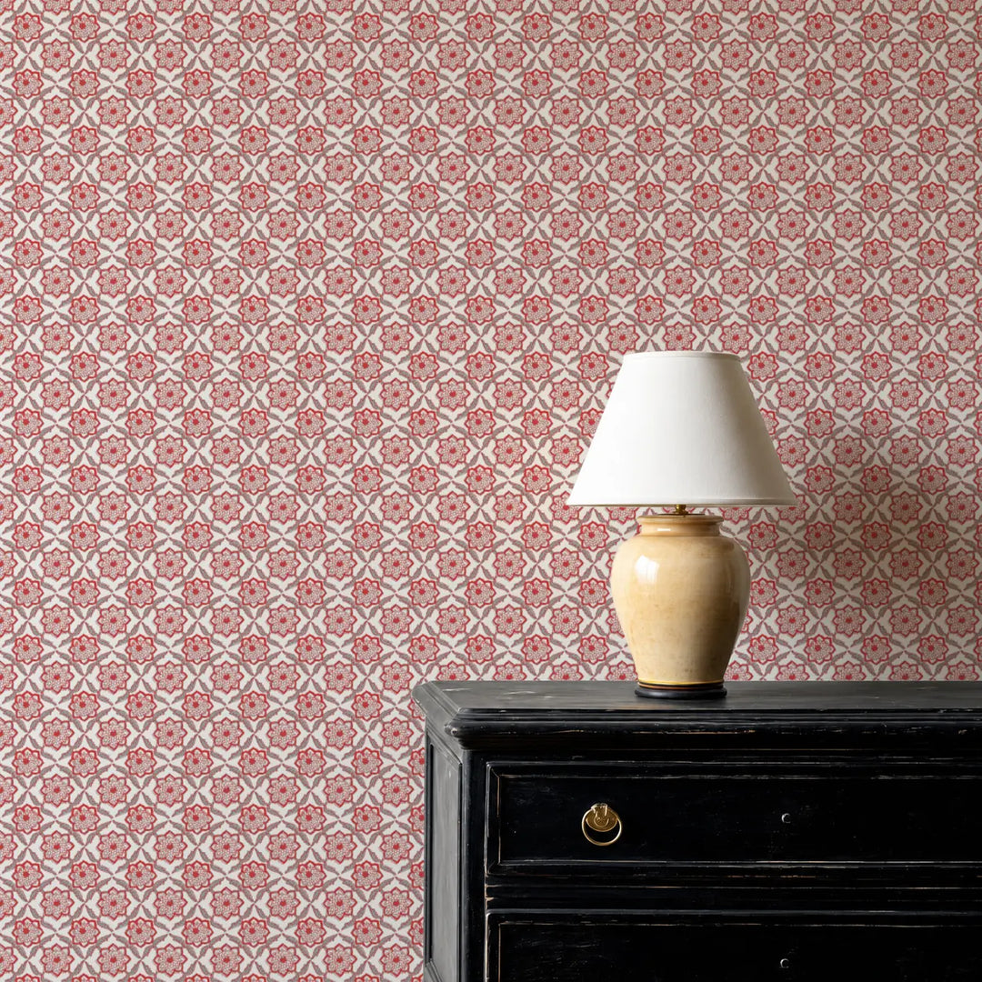 Seraphim - Red and Gray Wallpaper by August Table